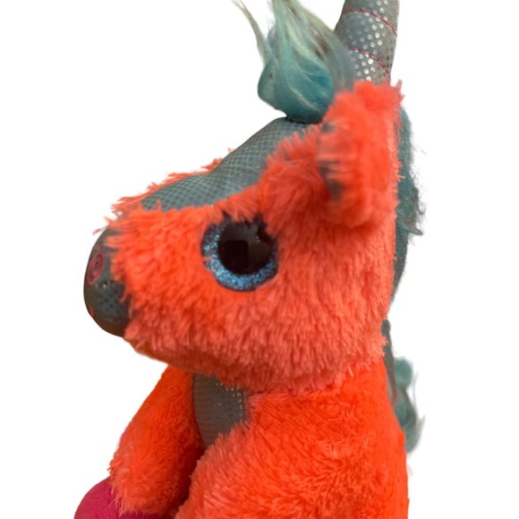 MVP Plush Unicorn Stuffed Animal Toy Pink Blue Glitter Eyes 8" Tall Soft Cuddly - Picture 3 of 5